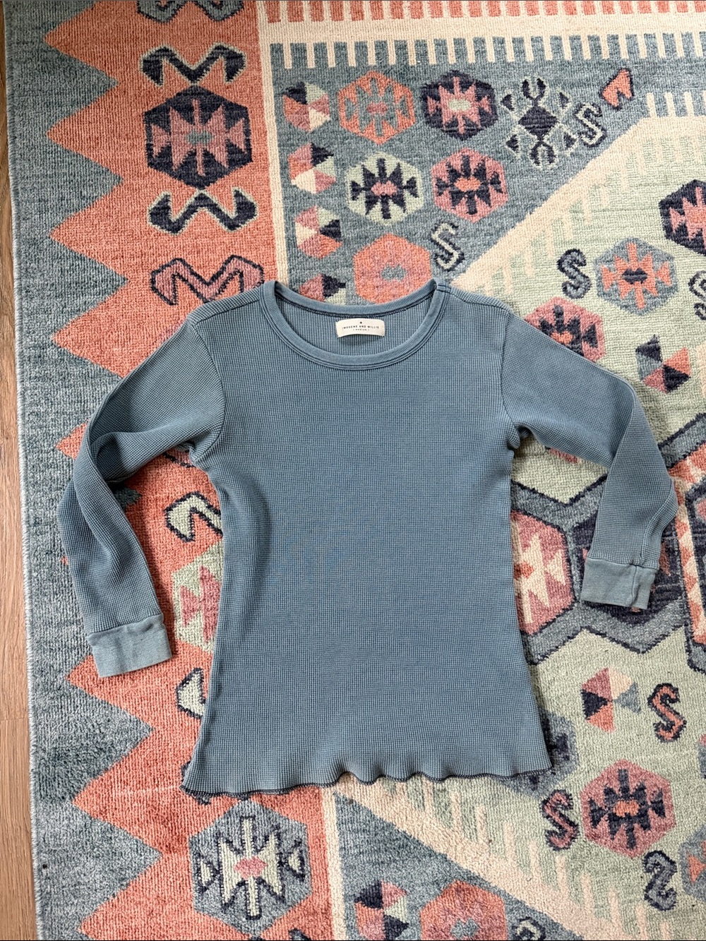 Imogene + Willie thermal waffle knot top size M